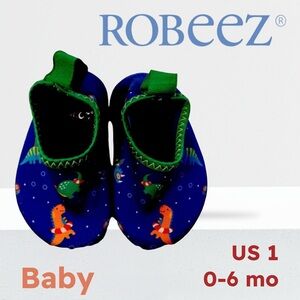 👍*VGUC* ROBEEZ | Size 1 /0-6 m| Water baby slippers - dino - gender neutral